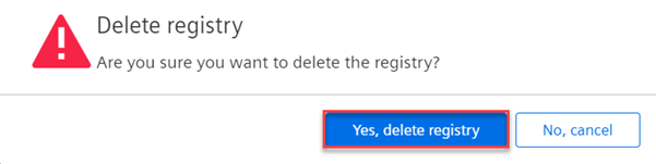 Delete registry