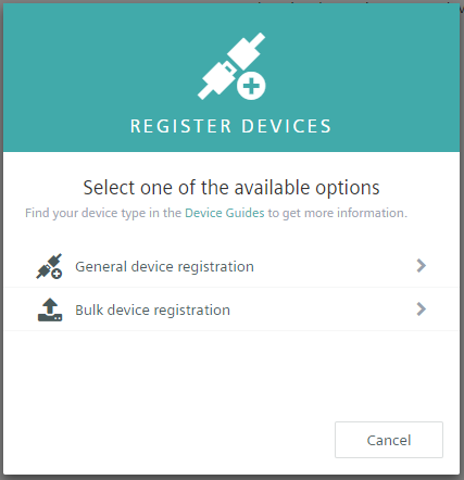 general device registration