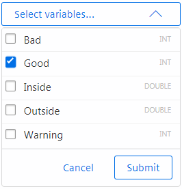 Variables in a Drop-Down List